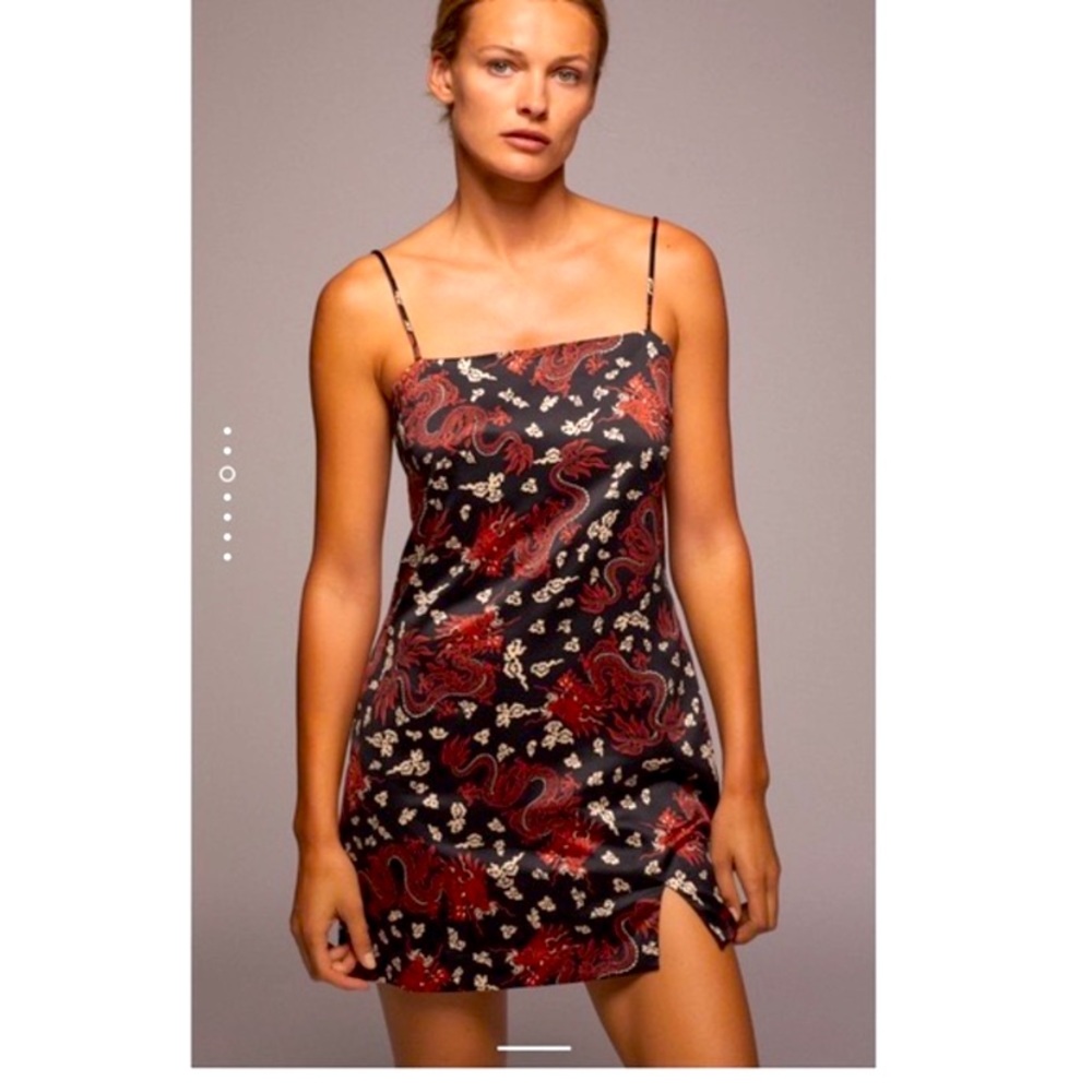 Zara mini slip dragon dress - news with tags